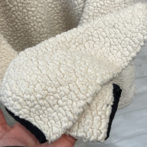 Ivory Ella Cloud Sherpa Zip Off-white Pullover Jacket Size XL - Picture 5 of 15